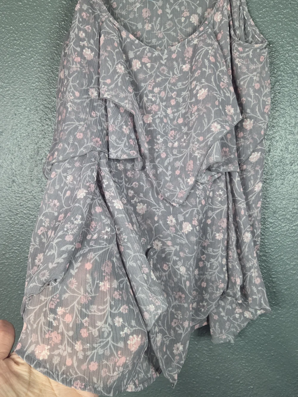 Maurices Womens Sz Large Tiered Tank Top Cami Ruffle Boho Cottage Core Romantic - Picture 5 of 10